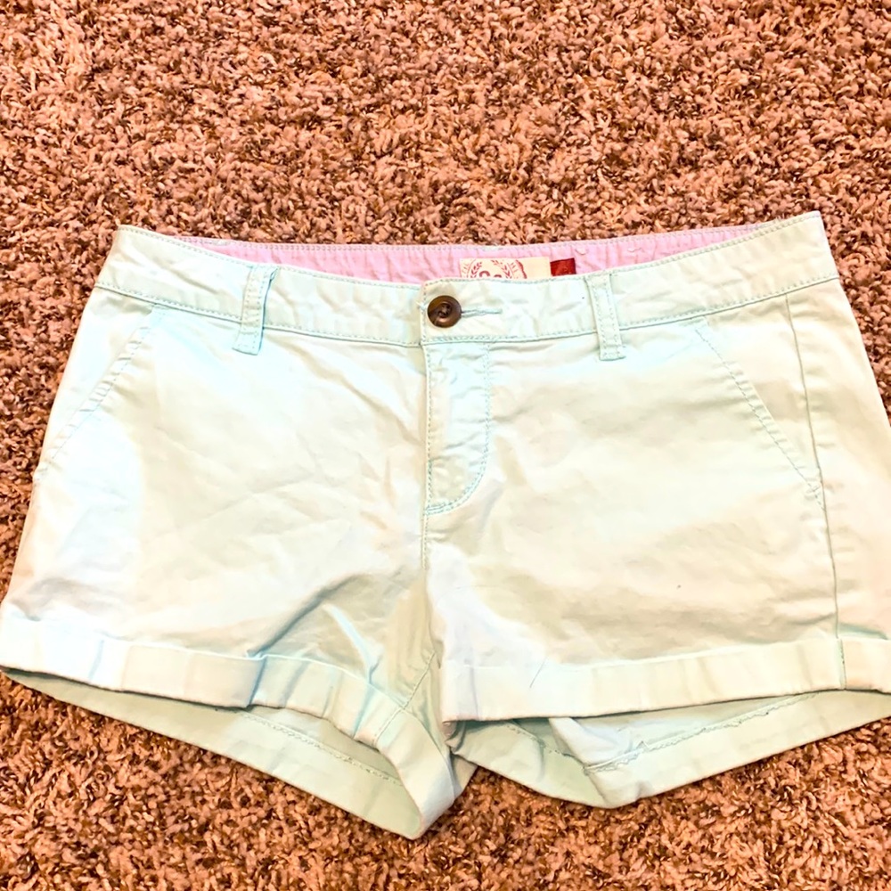 Teal/Blue and size 5.